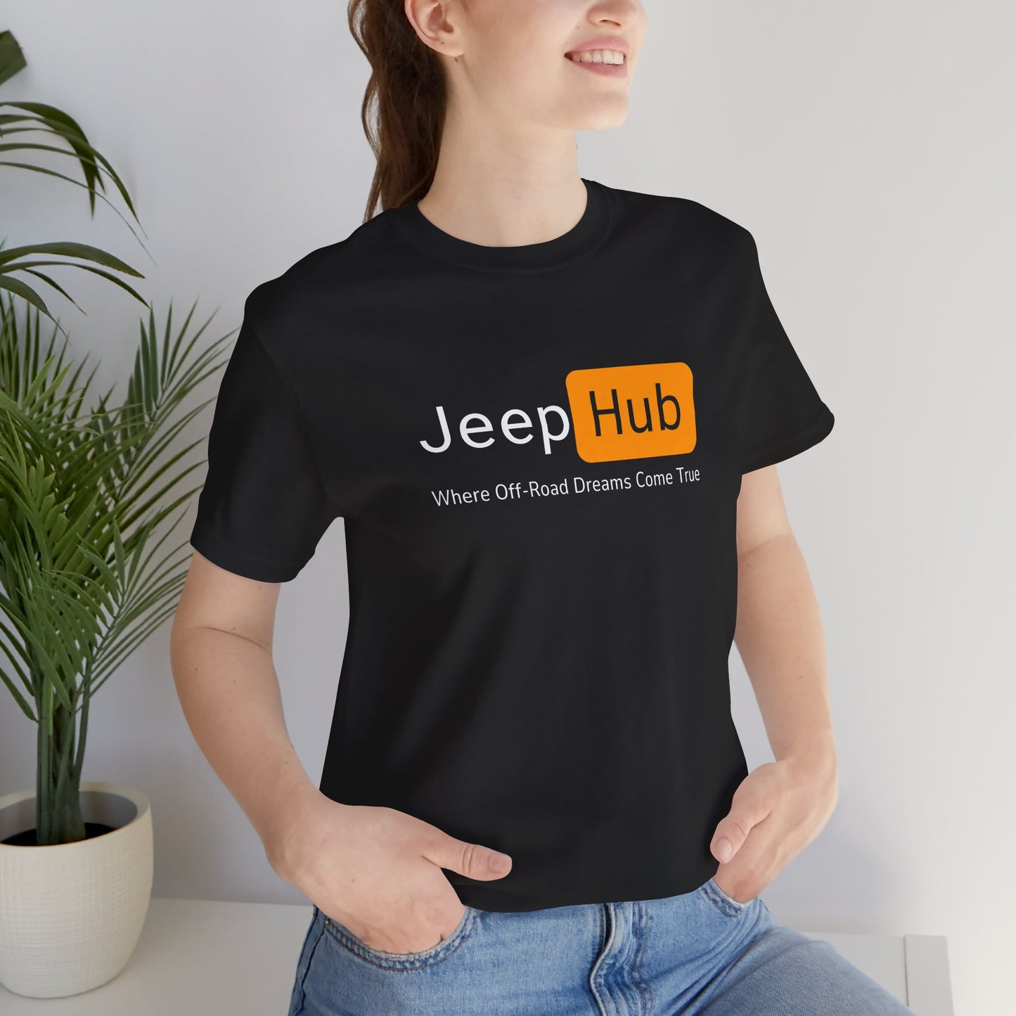 Jeep Hub T-Shirt | PornHub Style Tee for Jeep Enthusiasts | Overlanding, Off-Roading, 4x4, Jeep Wrangler | Unisex Jersey Short Sleeve Tee