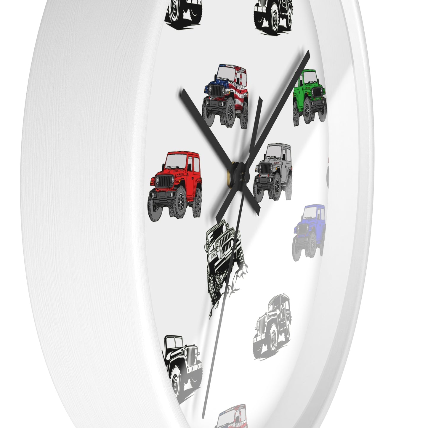 Jeep Wrangler Wall Clock, Vehicle Enthusiast Home Decor, Car Lover Gift, Automotive Art Clock, Off-Road Adventure Clock, Unique Jeep Decor