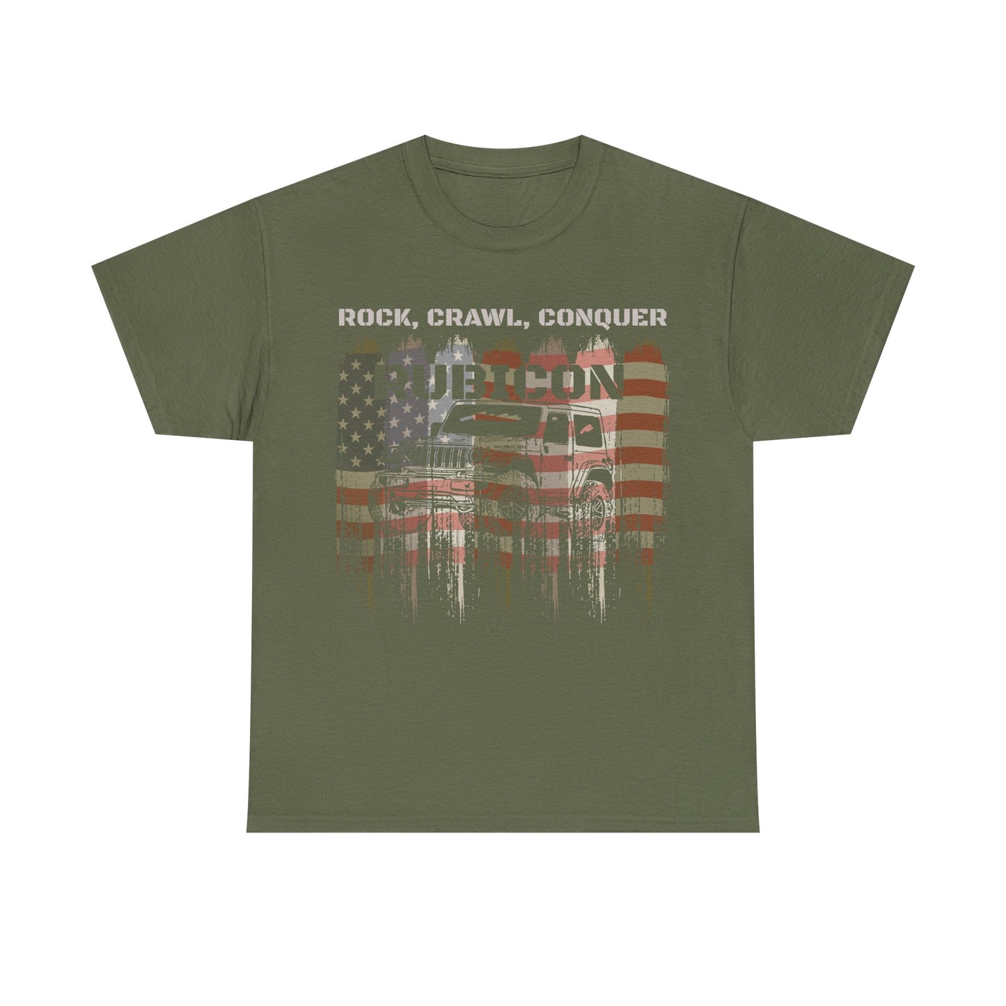Jeep Wrangler Rubicon - Rock Crawl Conquer Unisex T-Shirt, Off-Road Adventure Tee, Jeep Lover Gift, Outdoor Enthusiast Shirt, Mountain