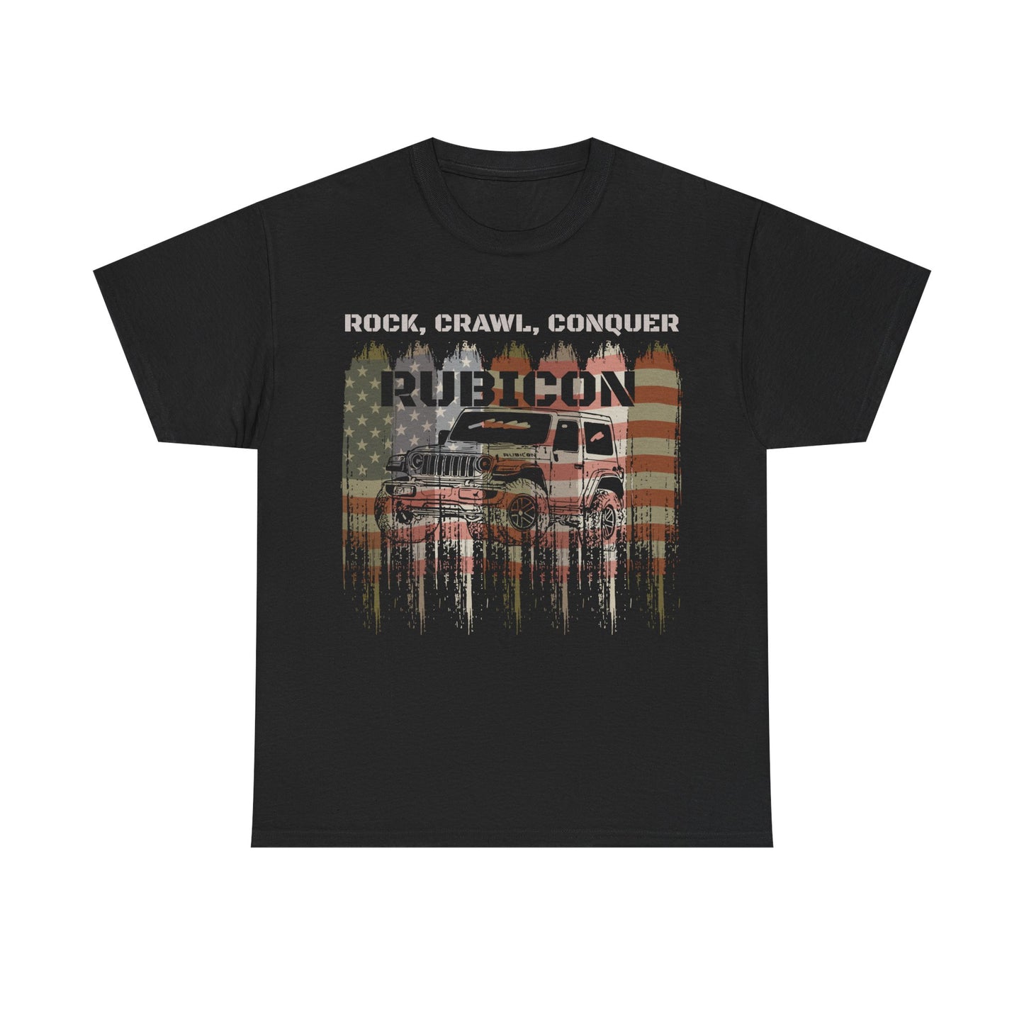 Jeep Wrangler Rubicon - Rock Crawl Conquer Unisex T-Shirt, Off-Road Adventure Tee, Jeep Lover Gift, Outdoor Enthusiast Shirt, Mountain