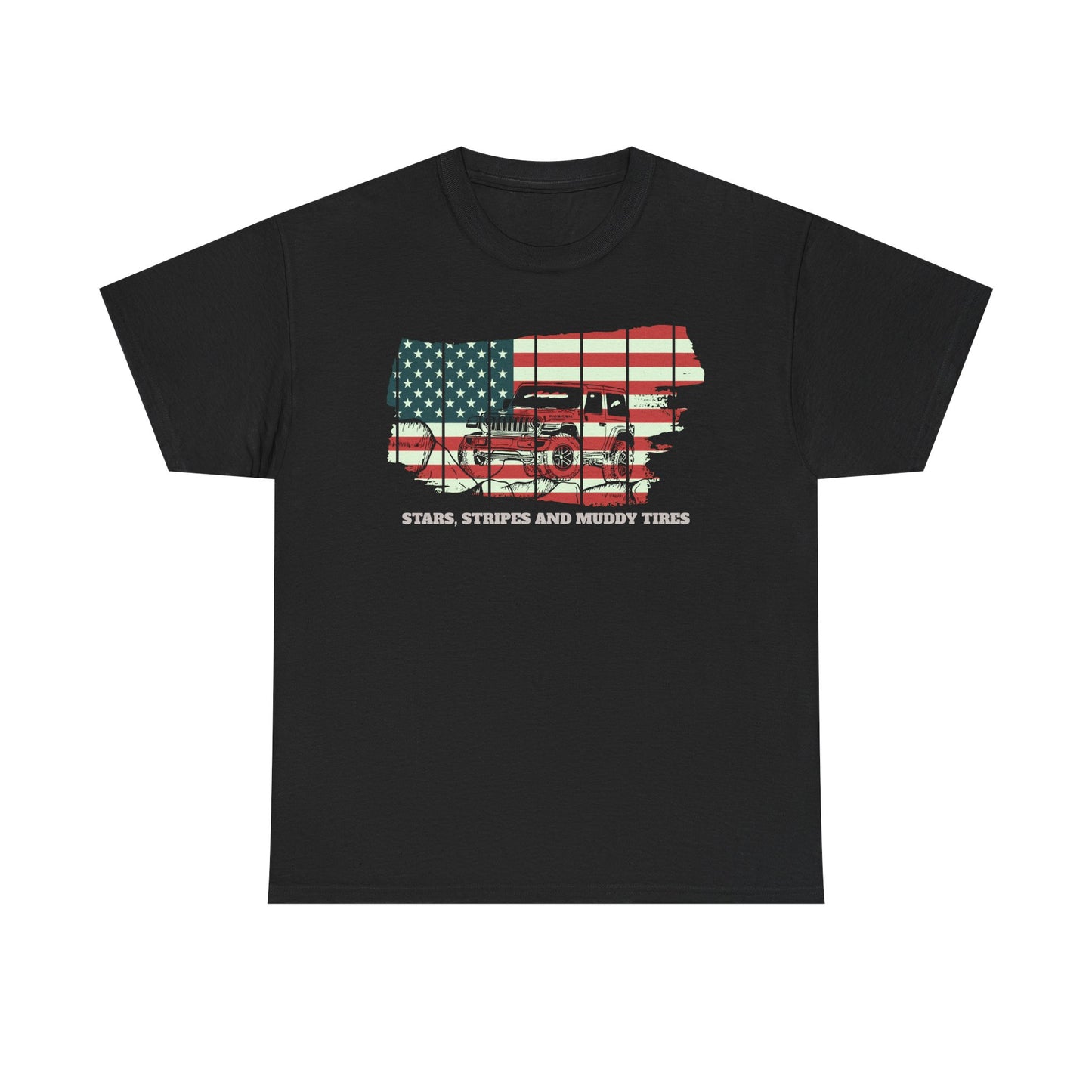American Offroad truck US Flag T-Shirt, Patriotic Tee, American Flag Shirt, 4x4 Lover Gift, Off-Roading Apparel, 4th of July Clothing
