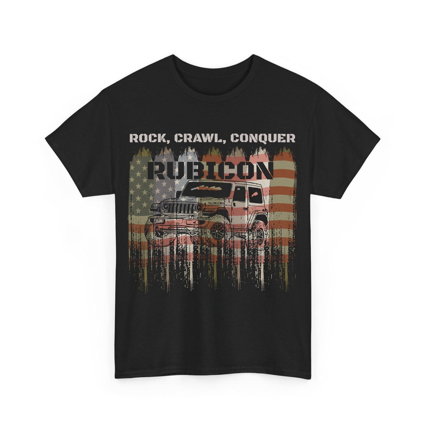 Jeep Wrangler Rubicon - Rock Crawl Conquer Unisex T-Shirt, Off-Road Adventure Tee, Jeep Lover Gift, Outdoor Enthusiast Shirt, Mountain