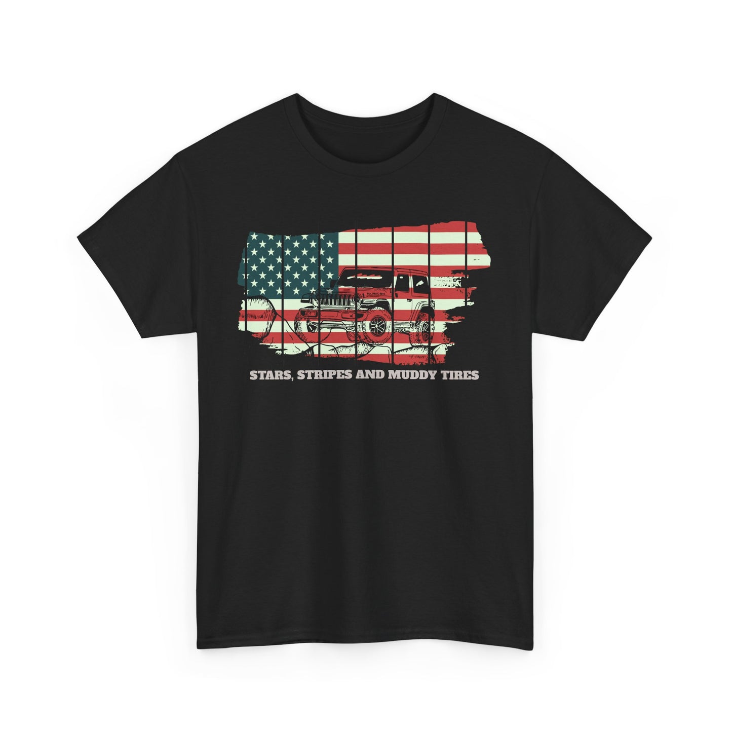 American Offroad truck US Flag T-Shirt, Patriotic Tee, American Flag Shirt, 4x4 Lover Gift, Off-Roading Apparel, 4th of July Clothing