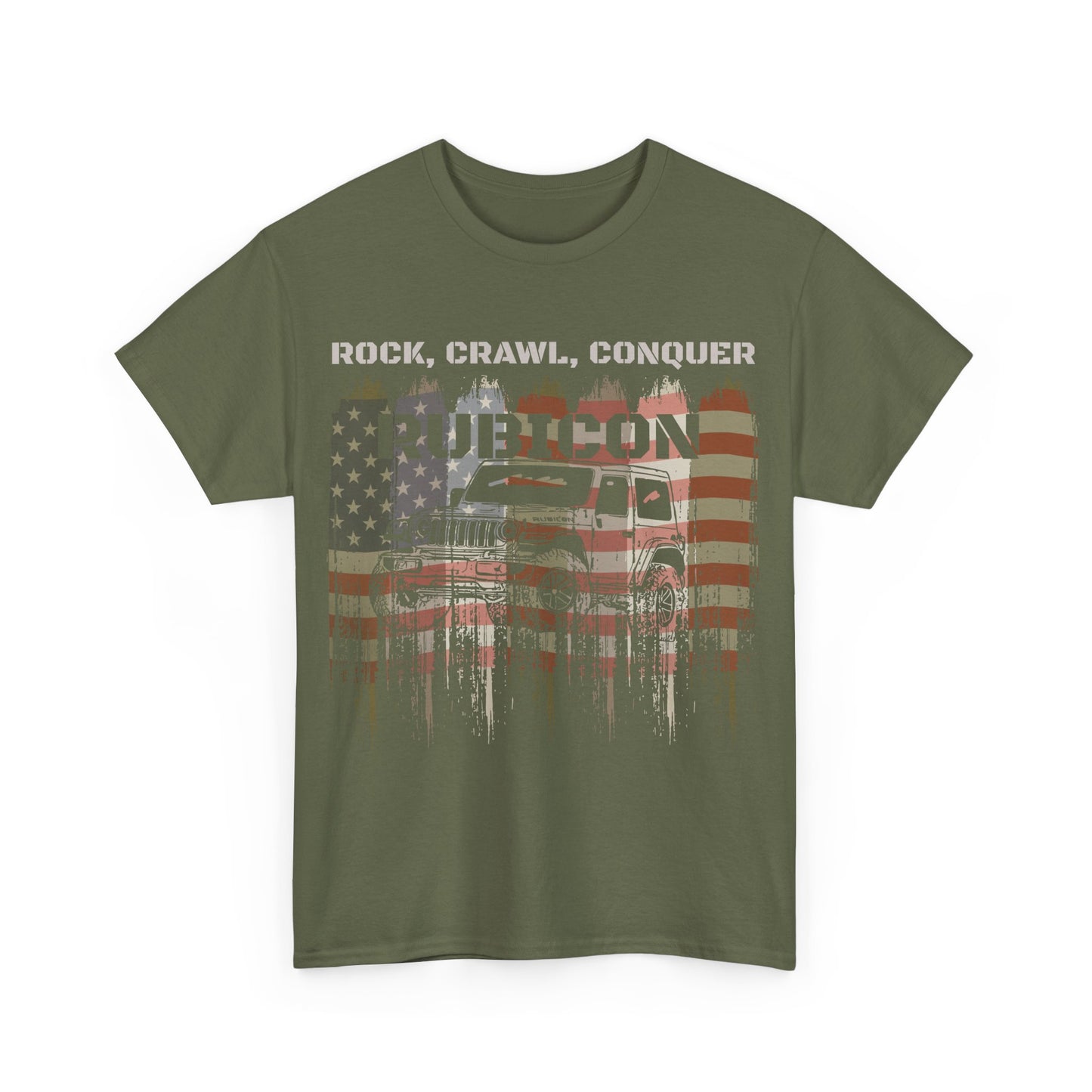 Jeep Wrangler Rubicon - Rock Crawl Conquer Unisex T-Shirt, Off-Road Adventure Tee, Jeep Lover Gift, Outdoor Enthusiast Shirt, Mountain