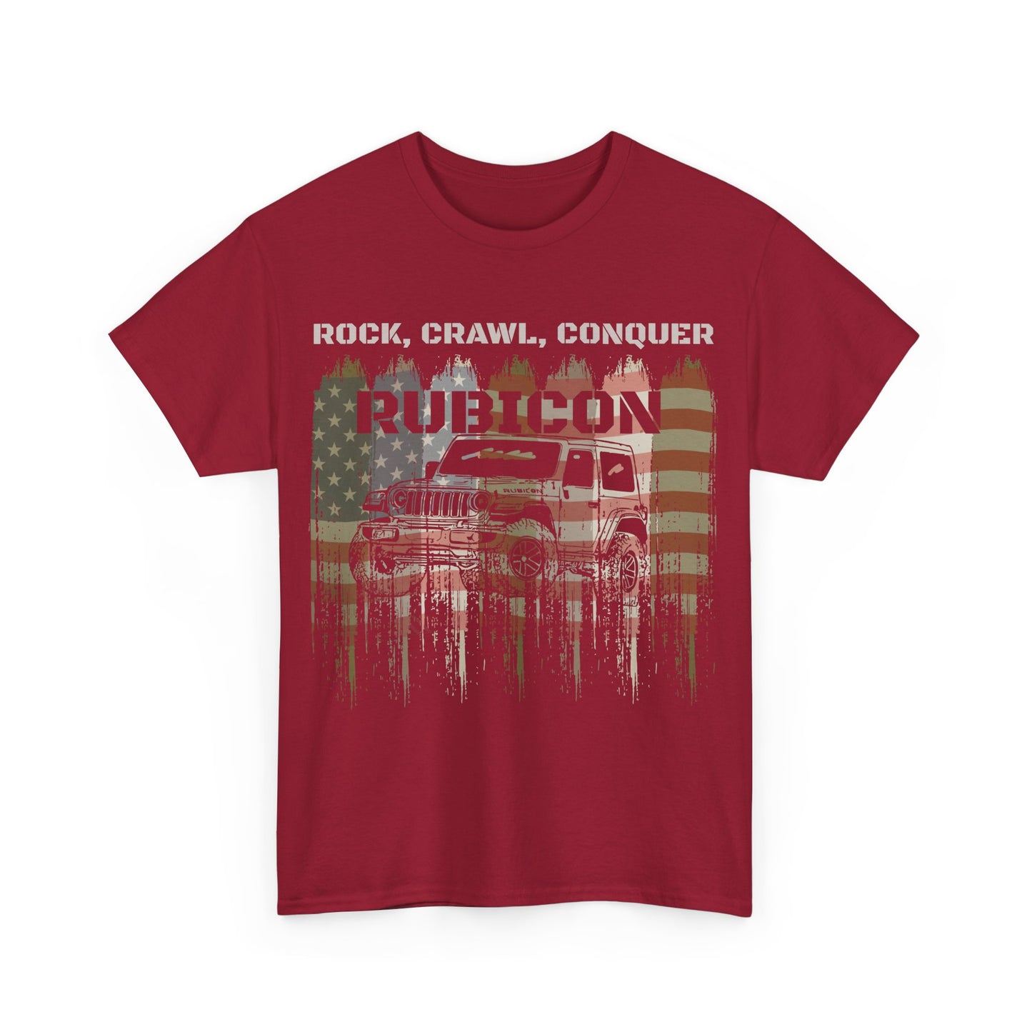 Jeep Wrangler Rubicon - Rock Crawl Conquer Unisex T-Shirt, Off-Road Adventure Tee, Jeep Lover Gift, Outdoor Enthusiast Shirt, Mountain