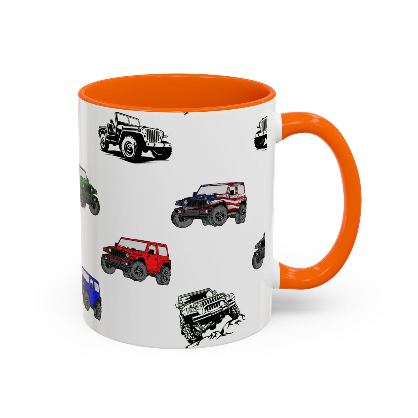 American 4x4 offroader Mug, Perfect for Coffee Lovers, Unique Gift Idea, Colorful Tea Cup, Vehicle Enthusiast Present, 11oz 15oz