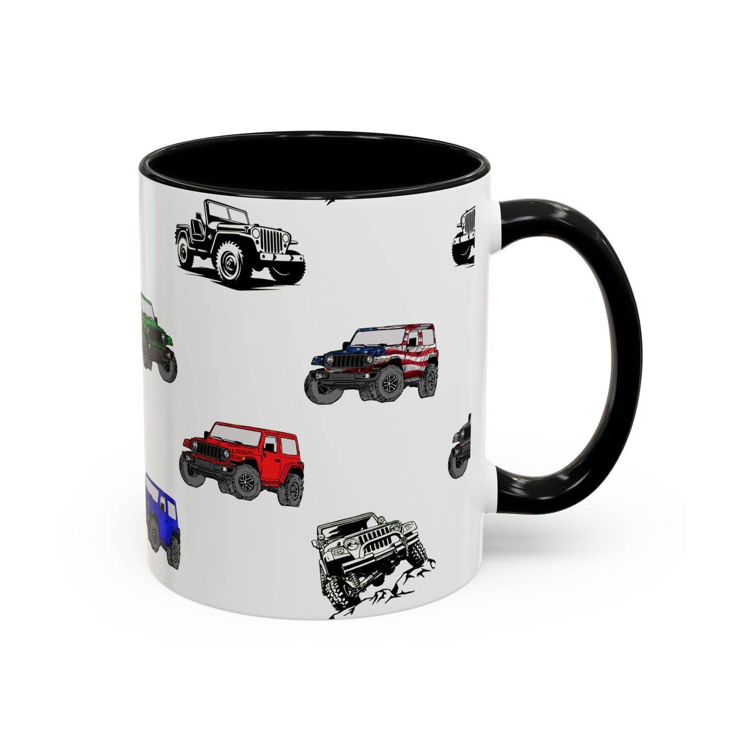 American 4x4 offroader Mug, Perfect for Coffee Lovers, Unique Gift Idea, Colorful Tea Cup, Vehicle Enthusiast Present, 11oz 15oz