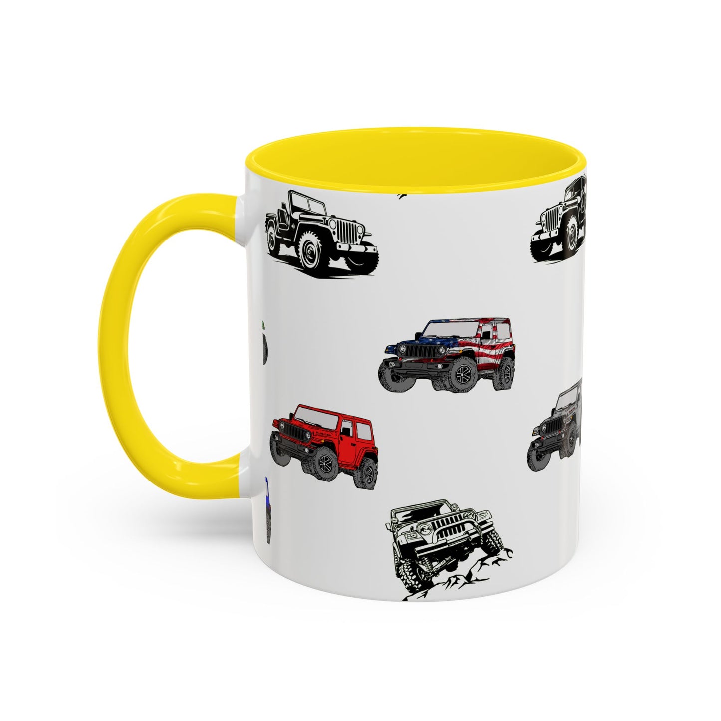 American 4x4 offroader Mug, Perfect for Coffee Lovers, Unique Gift Idea, Colorful Tea Cup, Vehicle Enthusiast Present, 11oz 15oz