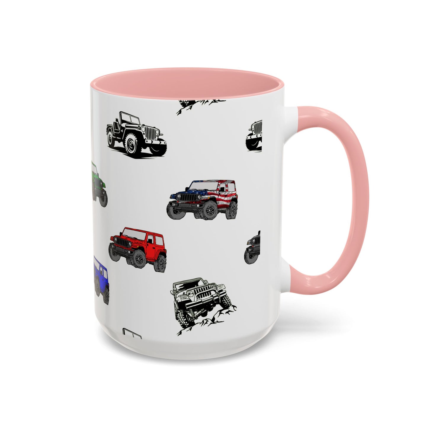 American 4x4 offroader Mug, Perfect for Coffee Lovers, Unique Gift Idea, Colorful Tea Cup, Vehicle Enthusiast Present, 11oz 15oz
