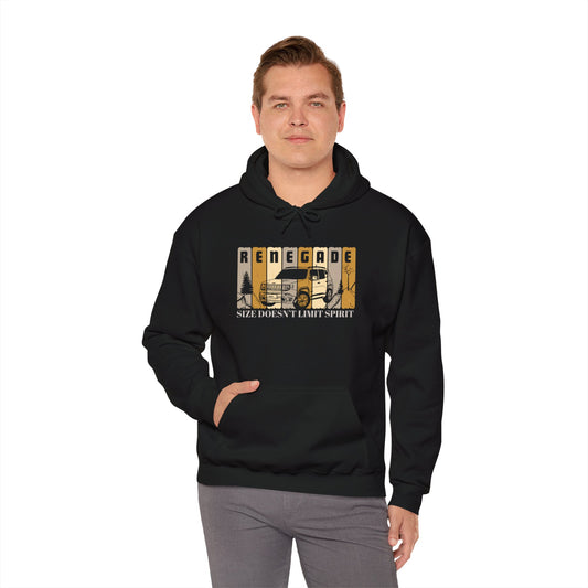 Jeep Renegade Overland Hoodie Sweatshirt, Off-Road Adventure Gift, 4x4 Enthusiast Top, Jeep Lover Apparel, Mountain Explore Hooded Jumper,