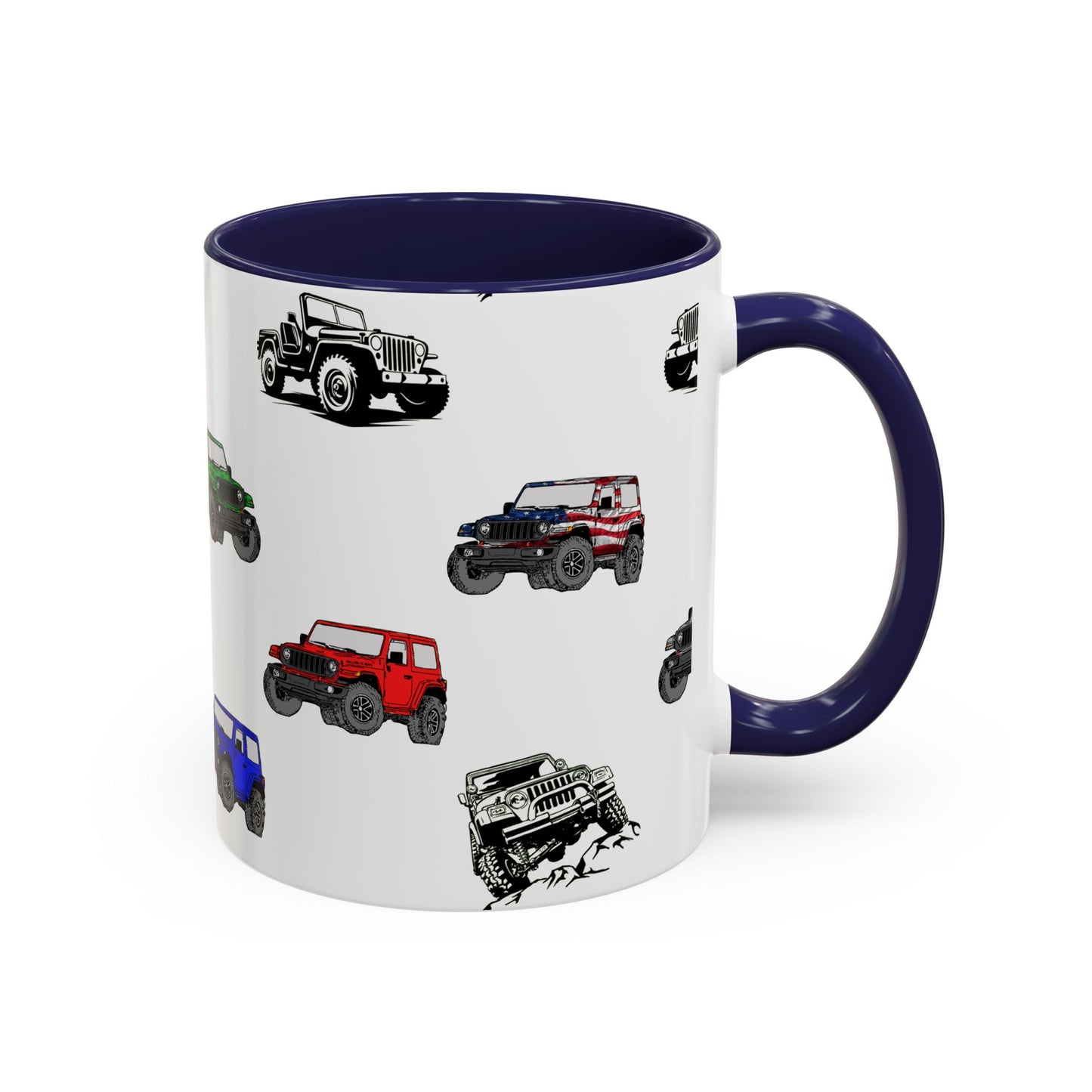 American 4x4 offroader Mug, Perfect for Coffee Lovers, Unique Gift Idea, Colorful Tea Cup, Vehicle Enthusiast Present, 11oz 15oz