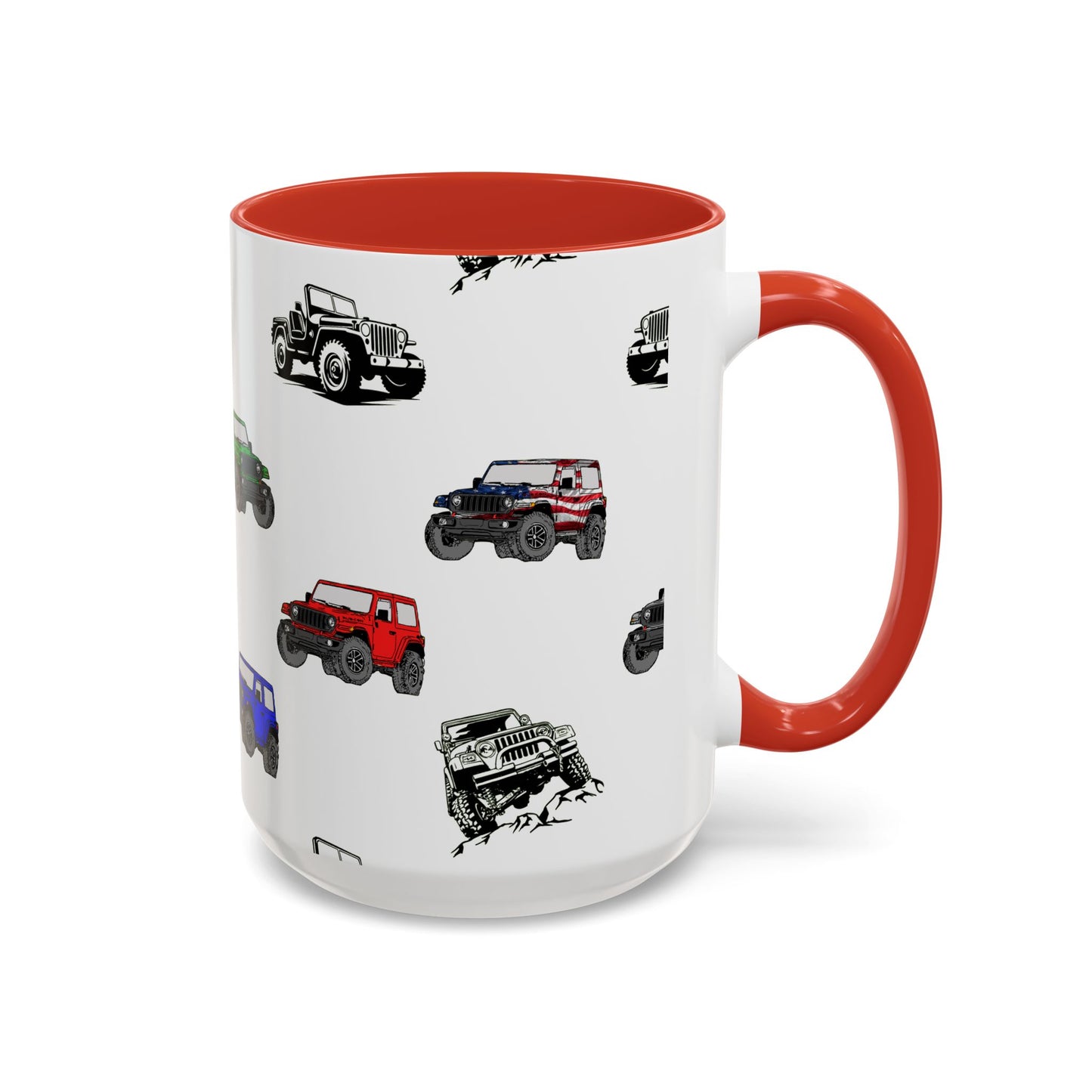 American 4x4 offroader Mug, Perfect for Coffee Lovers, Unique Gift Idea, Colorful Tea Cup, Vehicle Enthusiast Present, 11oz 15oz