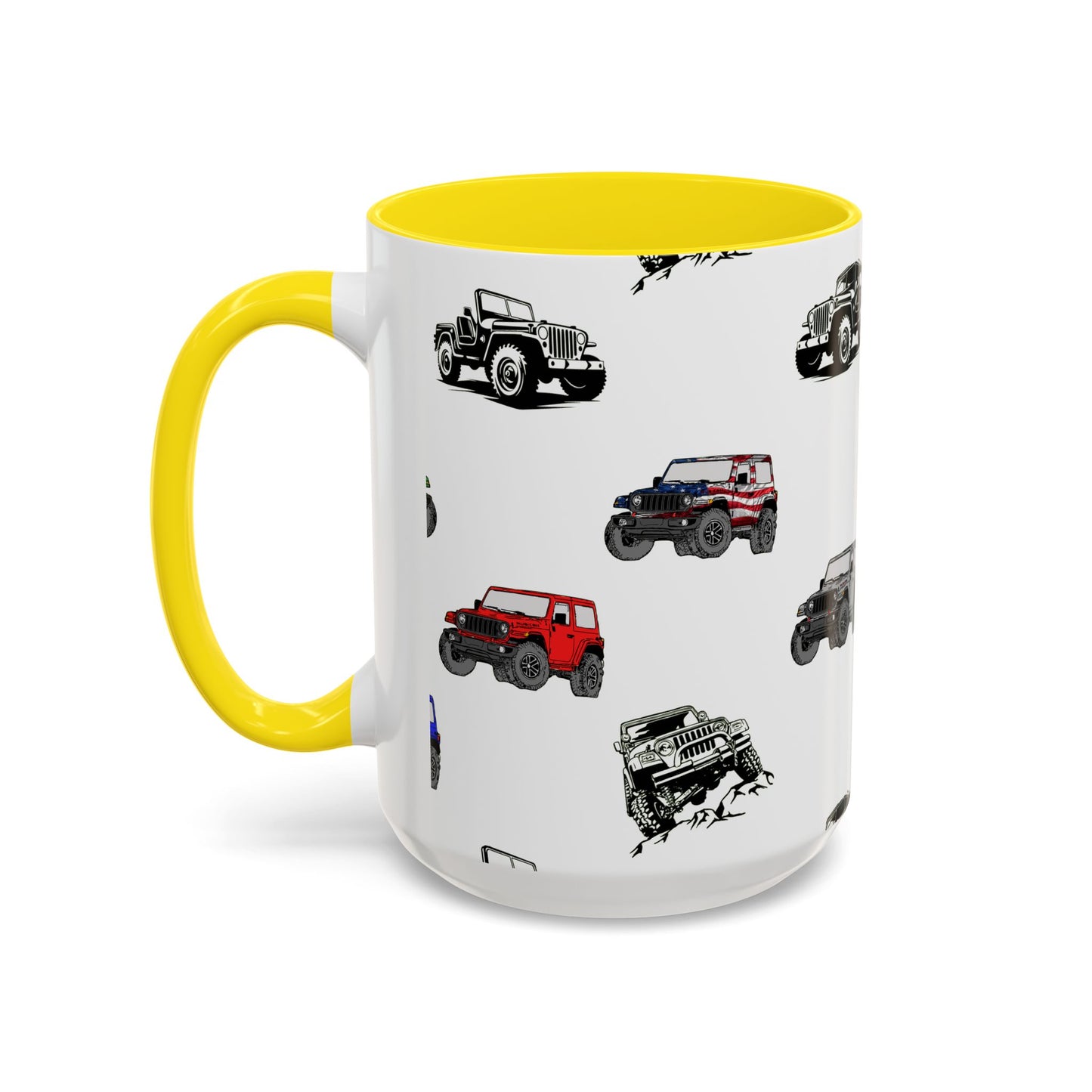 American 4x4 offroader Mug, Perfect for Coffee Lovers, Unique Gift Idea, Colorful Tea Cup, Vehicle Enthusiast Present, 11oz 15oz