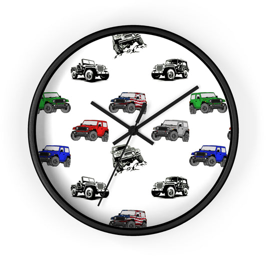 Jeep Wrangler Wall Clock, Vehicle Enthusiast Home Decor, Car Lover Gift, Automotive Art Clock, Off-Road Adventure Clock, Unique Jeep Decor