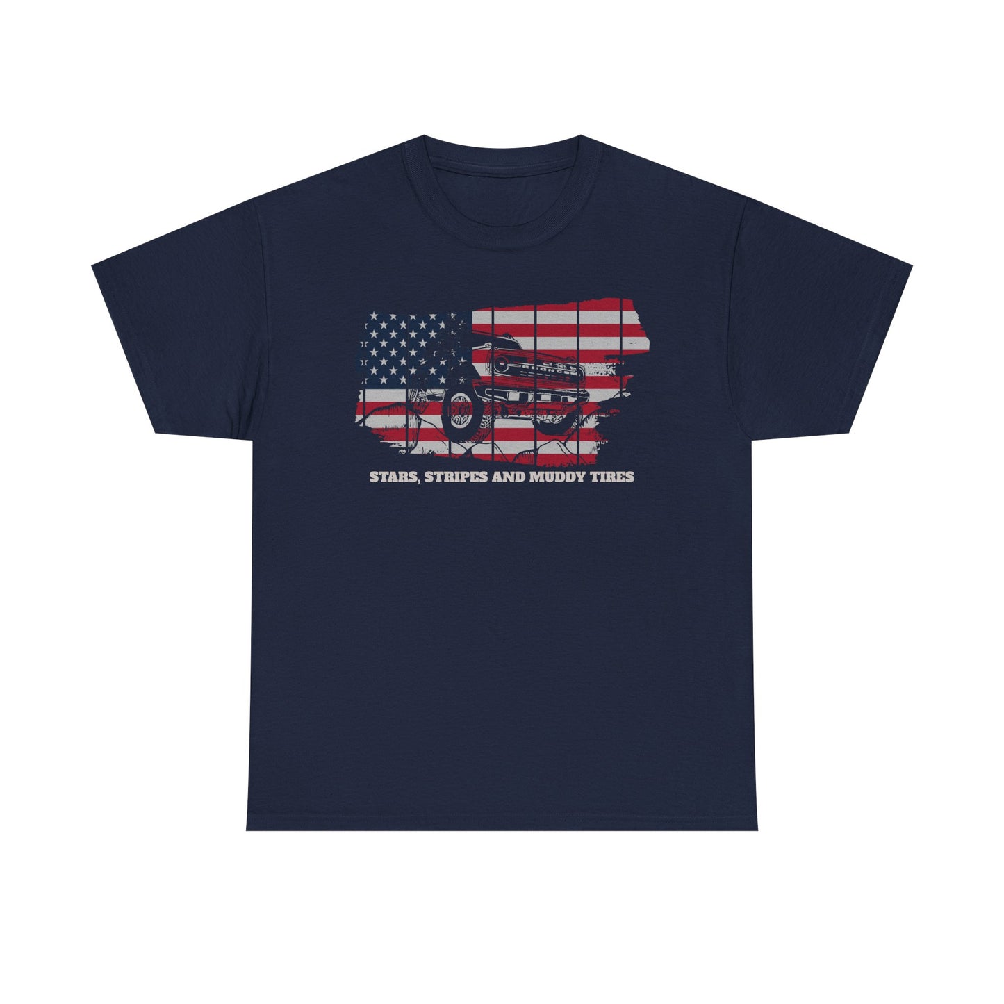 Ford Bronco Heritage US Flag T-Shirt, Patriotic Tee, American Flag Shirt, Jeep Lover Gift, Off-Roading Apparel, 4th of July Clothing