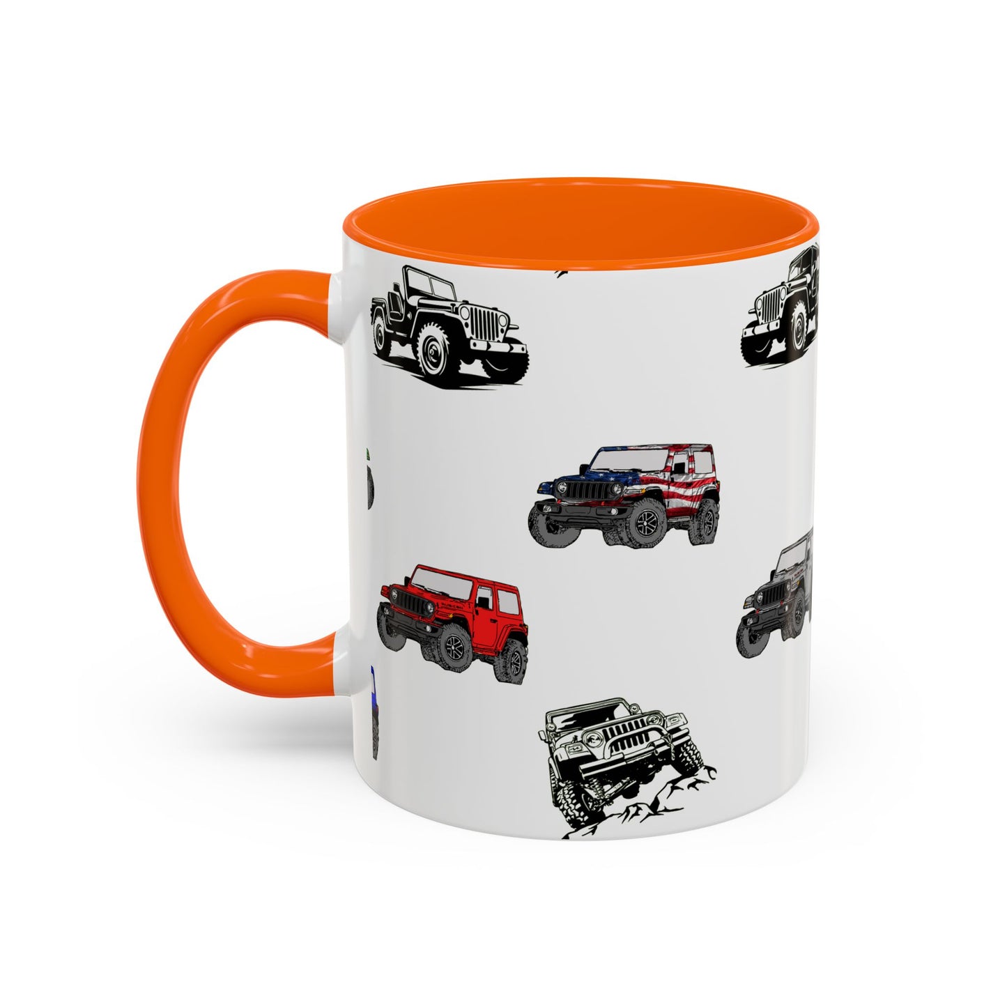 American 4x4 offroader Mug, Perfect for Coffee Lovers, Unique Gift Idea, Colorful Tea Cup, Vehicle Enthusiast Present, 11oz 15oz