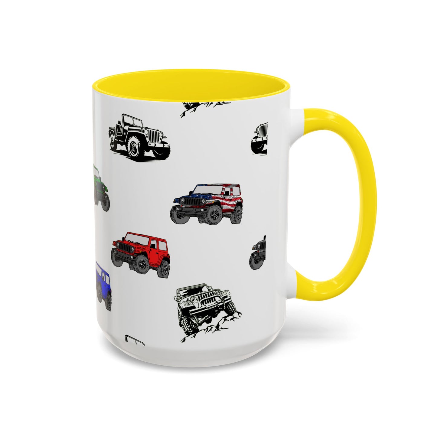 American 4x4 offroader Mug, Perfect for Coffee Lovers, Unique Gift Idea, Colorful Tea Cup, Vehicle Enthusiast Present, 11oz 15oz