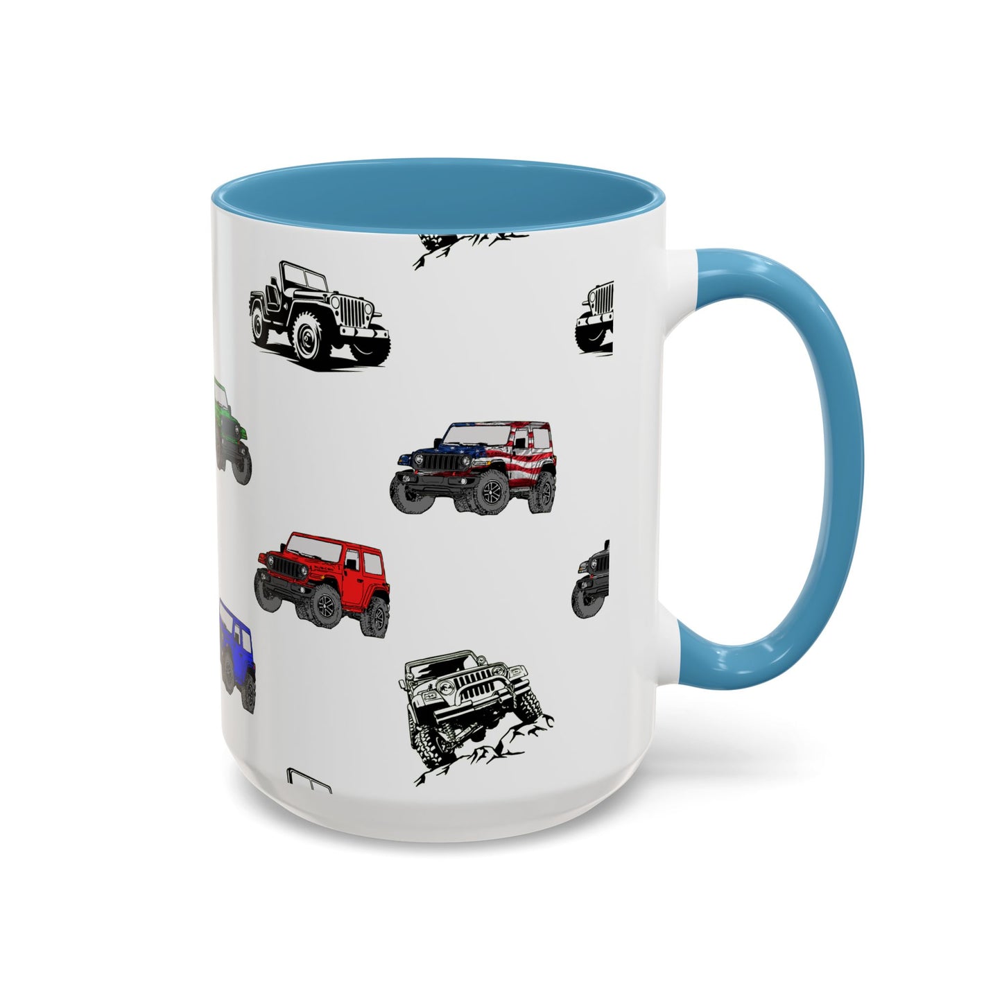 American 4x4 offroader Mug, Perfect for Coffee Lovers, Unique Gift Idea, Colorful Tea Cup, Vehicle Enthusiast Present, 11oz 15oz