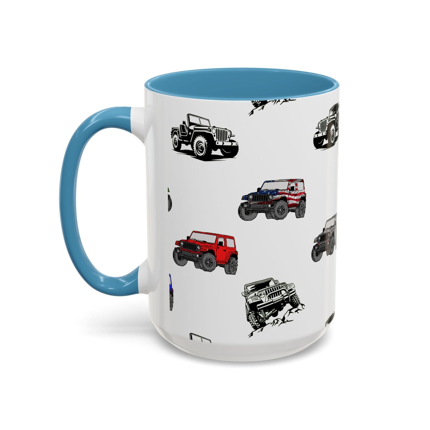 American 4x4 offroader Mug, Perfect for Coffee Lovers, Unique Gift Idea, Colorful Tea Cup, Vehicle Enthusiast Present, 11oz 15oz