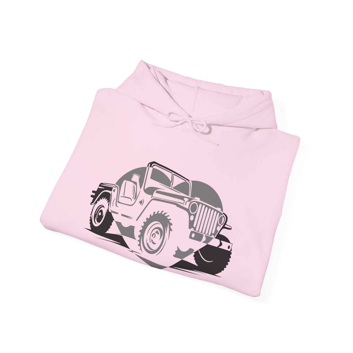 Jeep Love Heart Unisex Hoodie Sweatshirt, Jeep Gift for Women, Offroad Enthusiast Pullover, Car Lover Apparel, Jeep Mom Jumper, Vehicle