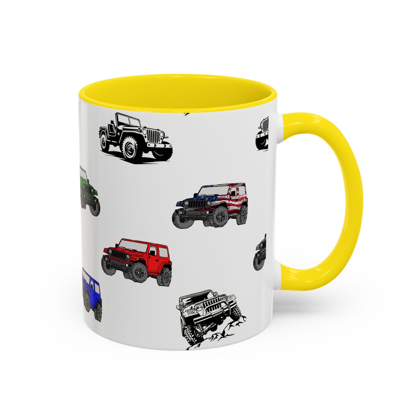 American 4x4 offroader Mug, Perfect for Coffee Lovers, Unique Gift Idea, Colorful Tea Cup, Vehicle Enthusiast Present, 11oz 15oz