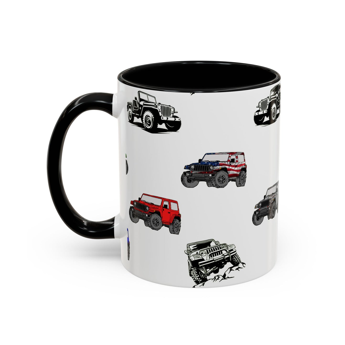 American 4x4 offroader Mug, Perfect for Coffee Lovers, Unique Gift Idea, Colorful Tea Cup, Vehicle Enthusiast Present, 11oz 15oz