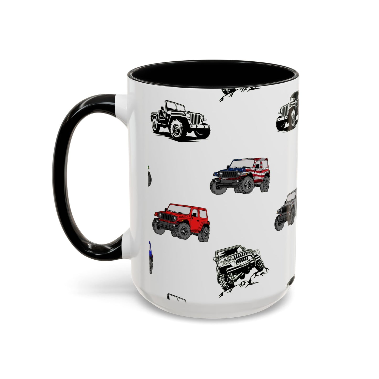 American 4x4 offroader Mug, Perfect for Coffee Lovers, Unique Gift Idea, Colorful Tea Cup, Vehicle Enthusiast Present, 11oz 15oz