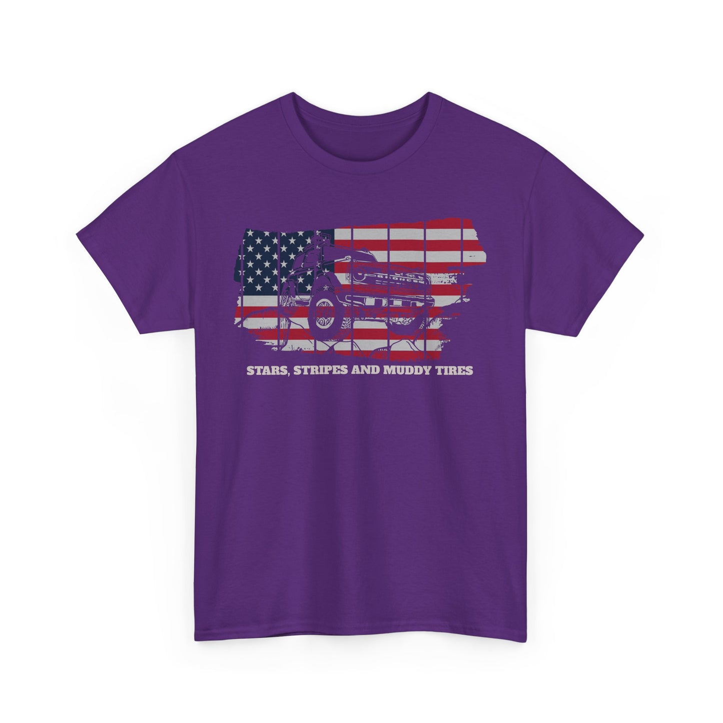 Ford Bronco Heritage US Flag T-Shirt, Patriotic Tee, American Flag Shirt, Jeep Lover Gift, Off-Roading Apparel, 4th of July Clothing