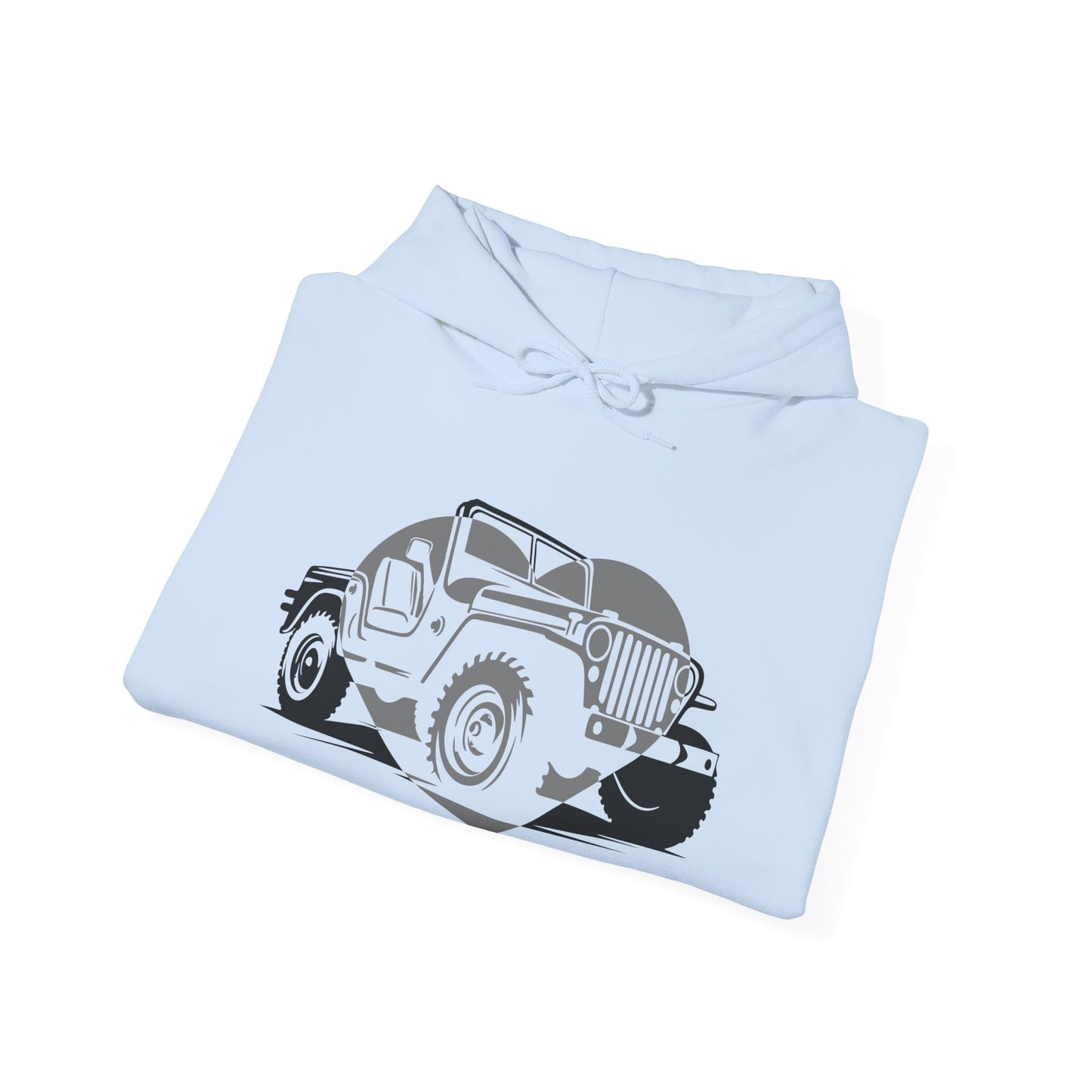 Jeep Love Heart Unisex Hoodie Sweatshirt, Jeep Gift for Women, Offroad Enthusiast Pullover, Car Lover Apparel, Jeep Mom Jumper, Vehicle