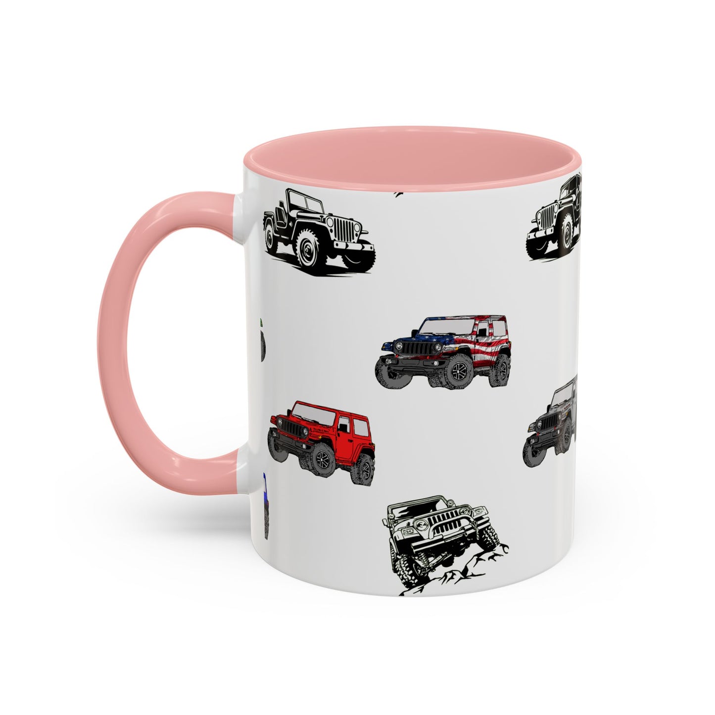 American 4x4 offroader Mug, Perfect for Coffee Lovers, Unique Gift Idea, Colorful Tea Cup, Vehicle Enthusiast Present, 11oz 15oz
